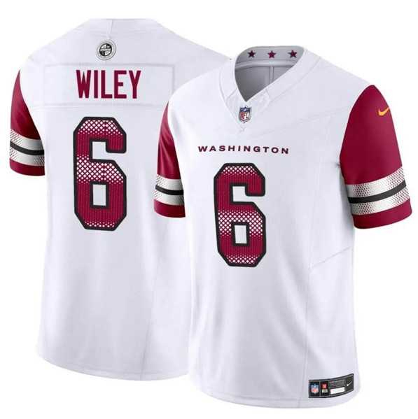 Men & Women & Youth Washington Commanders #6 Michael Wiley White 2024 F.U.S.E. Vapor Limited Football Stitched Jersey->baltimore ravens->NFL Jersey